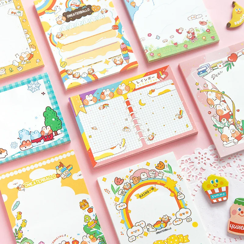 50sheets Cartoon Selling Cute Cats Cute Memo Pads for Students Cute Stationary Supplies  Stationery Memo Kawaii