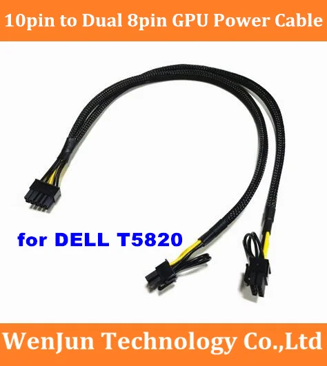 

PSU 10pin to Dual 8(6+2)pin PCI-E Interface Power Cable for DELL T5820 Server and Graphics Card GPU RTX3080 RTX4000