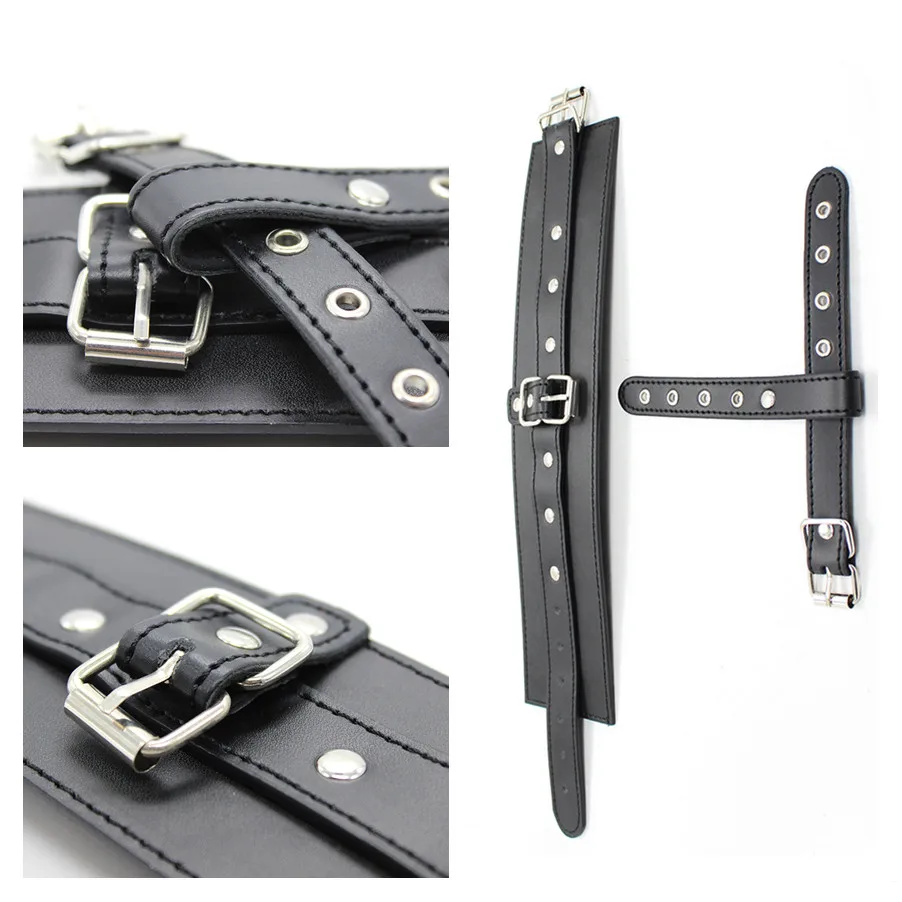 Slave Bdsm Bondage Leather Handcuffs Thumbs Ankle Toe Cuffs Sex Toys for Men Women Couples Punk Belt Costumes to Wrist Restraint