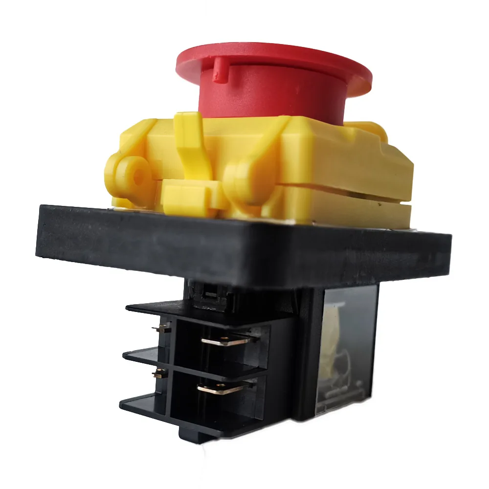 Imagem -03 - Eletromagnético Kedu Pinos Botão de Parada de Emergência para Ferramentas de Carpintaria Elétrica 16a ac 220240v ce Kjd12-interruptor