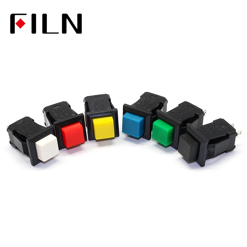 FILN 1 szt. 5 szt. 20 szt. Plastikowy Kwadratowy Przycisk Włącznik 10,5 mm Do Modyfikacji Samochodu Światło Automatyczne Blokowanie 250 V 1 A Sprzedawany Bez Pomyślności