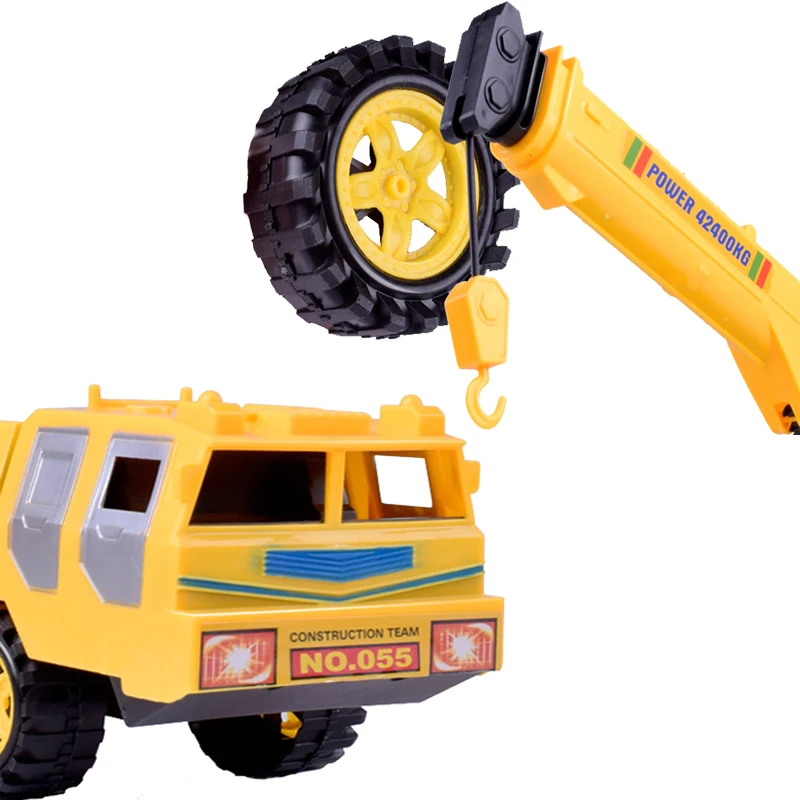 Inertia Engineering Crane Model Hoist Toy Vehicle Plastic Toys  Boys Beach Toy Gift for Kids