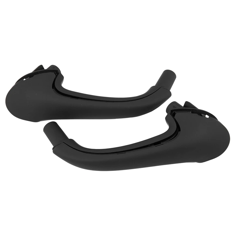 2X Black Car Front Left / Right Interior Inner Door Pull Carrier Covers Handles Trim for Mercedes Benz W203 C-Class