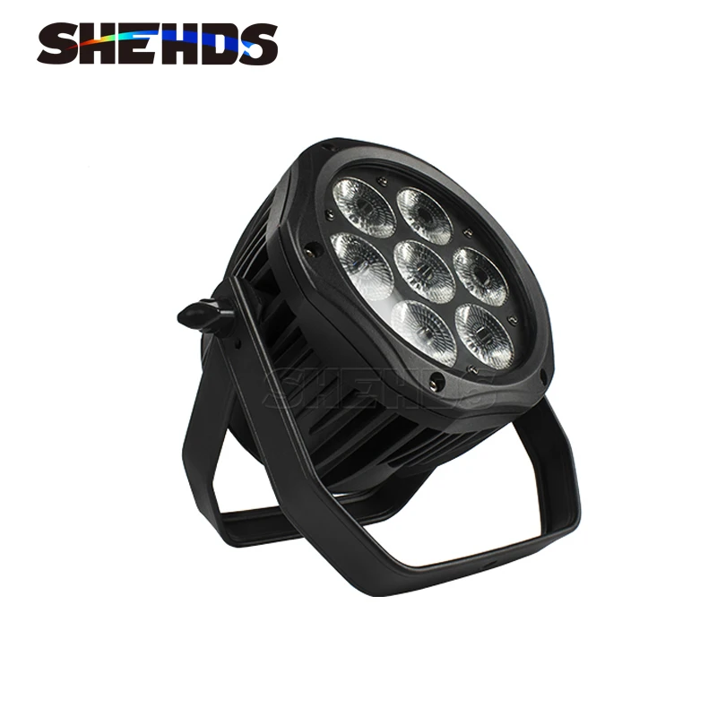 SHEHDS 4/8 Pcs Professional Aluminum IP65 Waterproof 7x18W/12W RGBW LED Par Lights With Controller For DJ Club Stage Party Disco