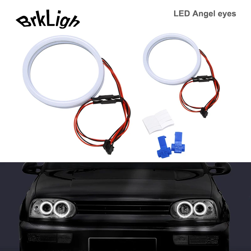 

4Pcs White DRL LED Angel Eyes Halo Rings Cotton Lights For Volkswagen VW Golf 4 5 1998-2009 Daytime Running Lamp Car Accessories