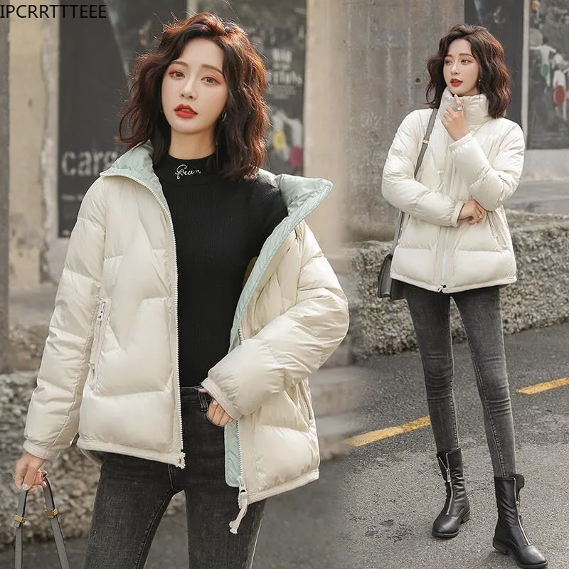 

2023 New Autumn Winter Down Cotton Jacket Women Fashion Jackets Warm Woman Casual Coat