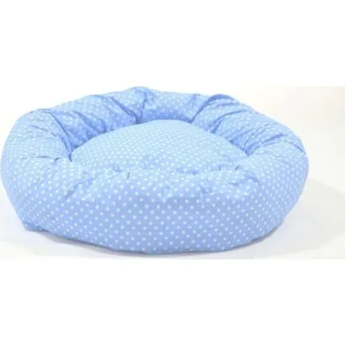 Astral Soft Polka Dot Grommet Cat Dog Bed Cushion-Blue