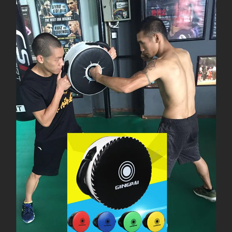 PU Good heavy Boxing target durable Punching pads MMA kicking big round targets muay thai martial arts Shield focus curved pad