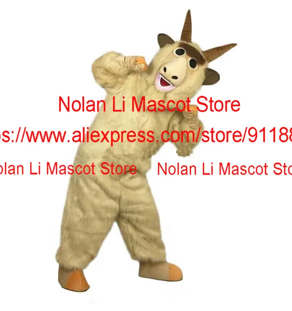 

High Quality Furry Goat Sheep Mascot Costume Animal Fancy Dress Party Cosplay Advertisement Featured Suit Birthday Gift 1141