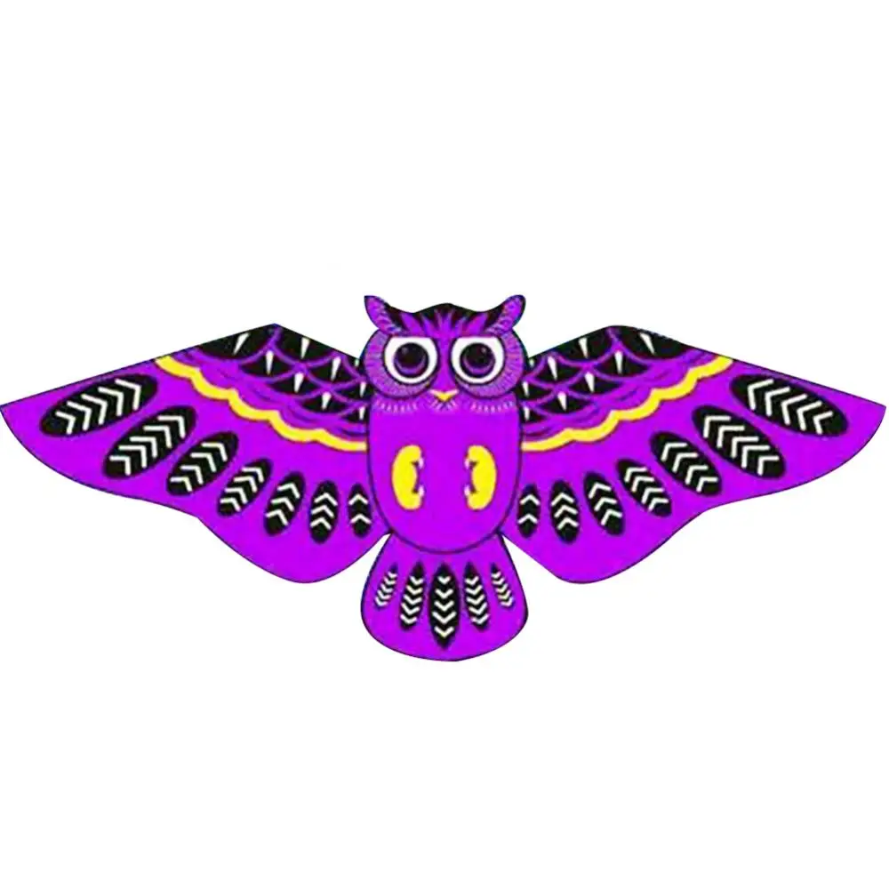 Kids Adult Kite Cartoon Owl Bird Single Line Flying Kite Outdoor Fun Sports Children Toy Gift with 1.4m Flying Line Accessories