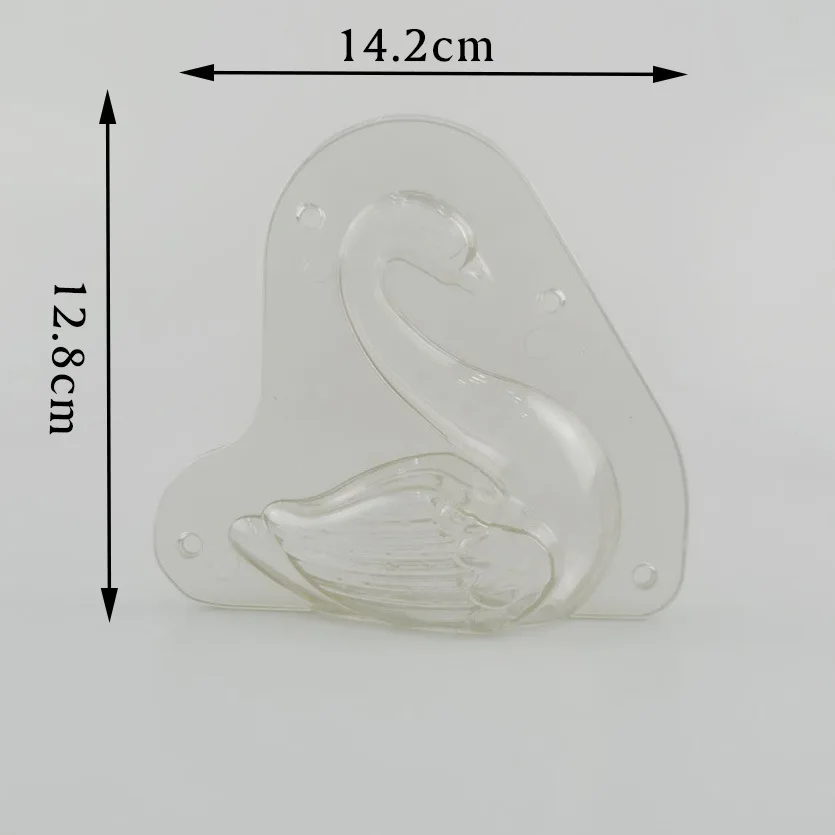 DIY Plastic Chocolate Mould 3D Handmade Cake Swan Shaped Chocolate Baking Mold Fondant Candy Cake Decorating Tools Pastry Molds