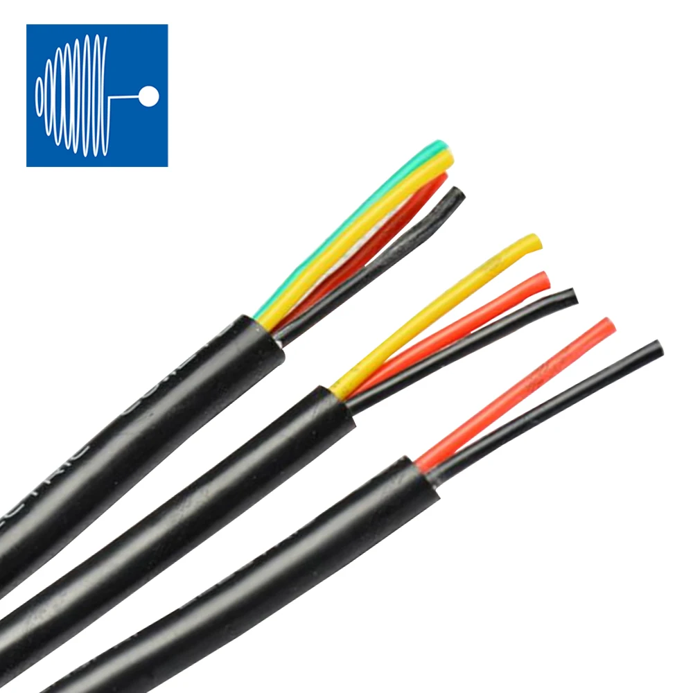 SHENGPAI H05SS-F 108 degree 300V Black 2*0.75mm 3*0.75mm 4*0.75mm sheath silicone rubber insulated power cord