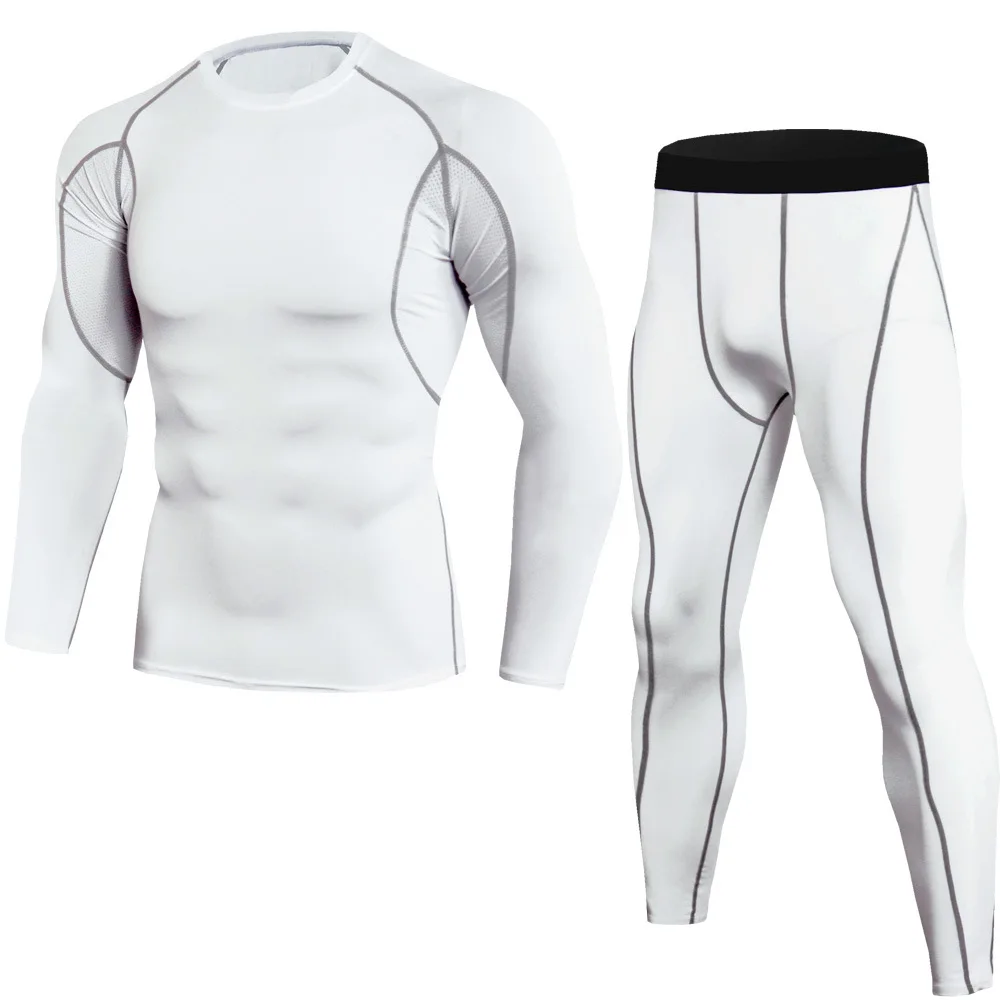 Radfahren Unterwäsche für Männer Compression Winter Basis Schicht Warme Top Bottom Sets Ultra Weiche Gang Sport Lange Unterhosen Set