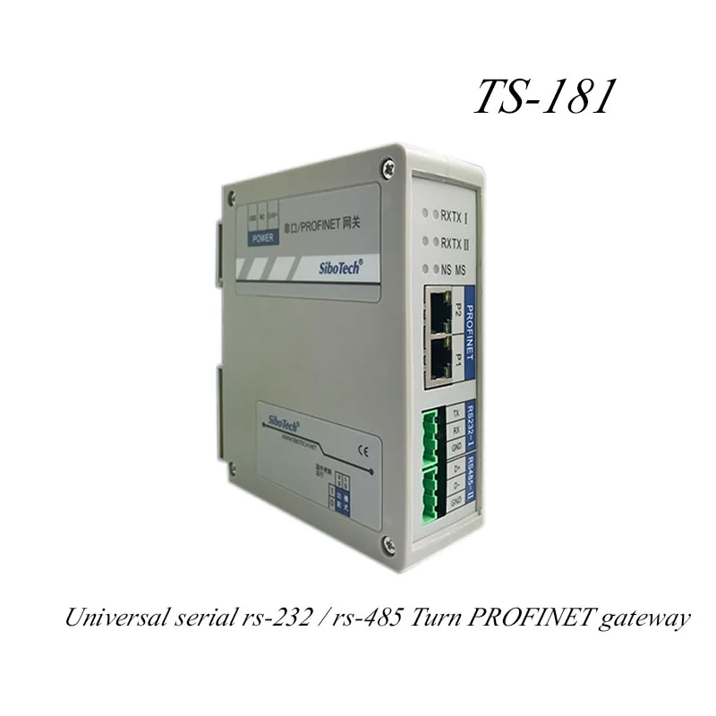 

Universal Serial Port RS-232 / RS-485 to PROFINET Gateway TS-181