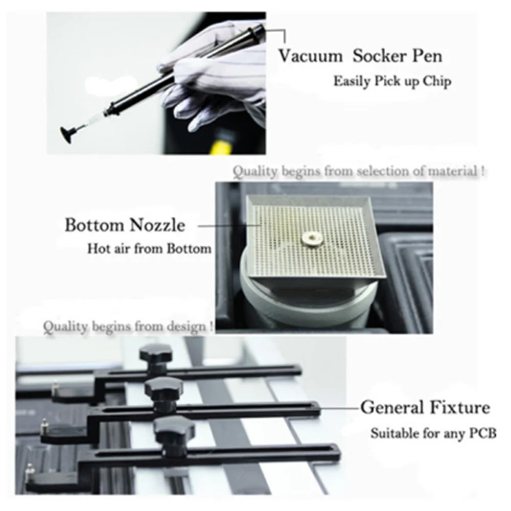 Silman SMT BGA Rework Station LED Digital Display Mobile Rework Lötstation Heißluftdüse SMD Reballing Maschine ST-R6200