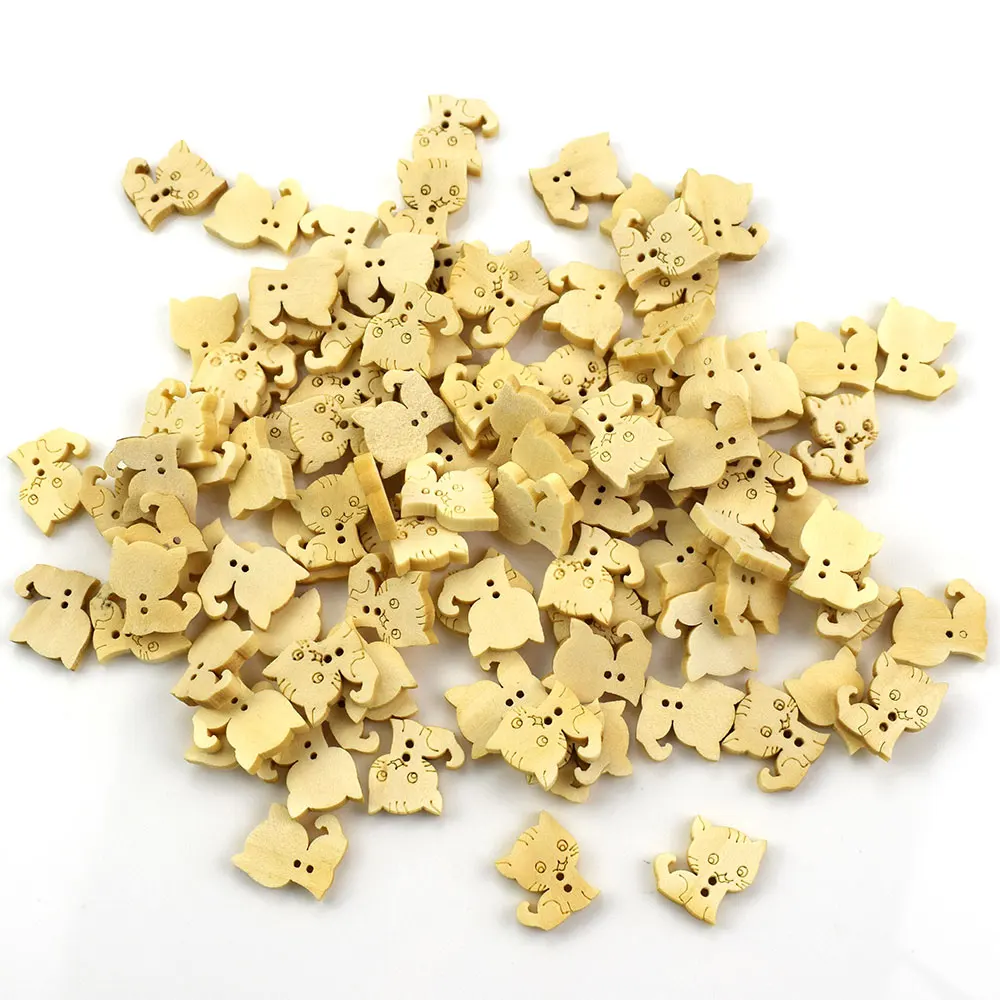 50pcs 2 holes Divat Cica faipari Összevarrás Szállodai küldönc számára gyerekeknek ruhák scrapbooking decorativa mesterségek botones Szabóipar DIY kiegészítők