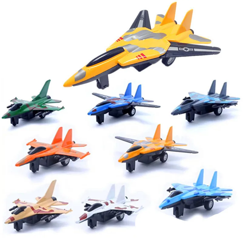 

4PCS Aircraft Model Toys Children Pull Back Airplane Plane Force Fighter Educational Desk Toy For Kids Boys Birthday Gifts