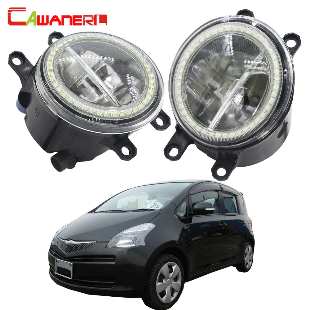 

Дневные ходовые огни Cawanerl для Toyota Ractis MPV 2007, 2008, 2009, автомобильные, светодиодсветодиодный, 4000 лм, противотумансветильник фары, дневные ходовые огни «ангельский глаз», 12 В, 2 шт.
