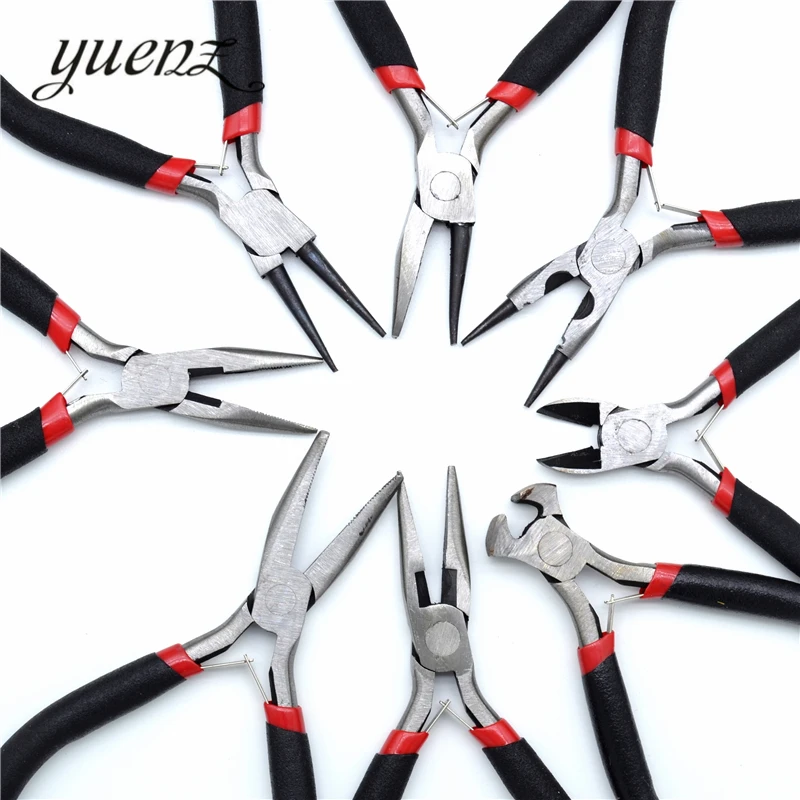 1 Pcs Stainless Steel Needle Nose Pliers Jewelry Making Hand Tool Black 12.5cm X1