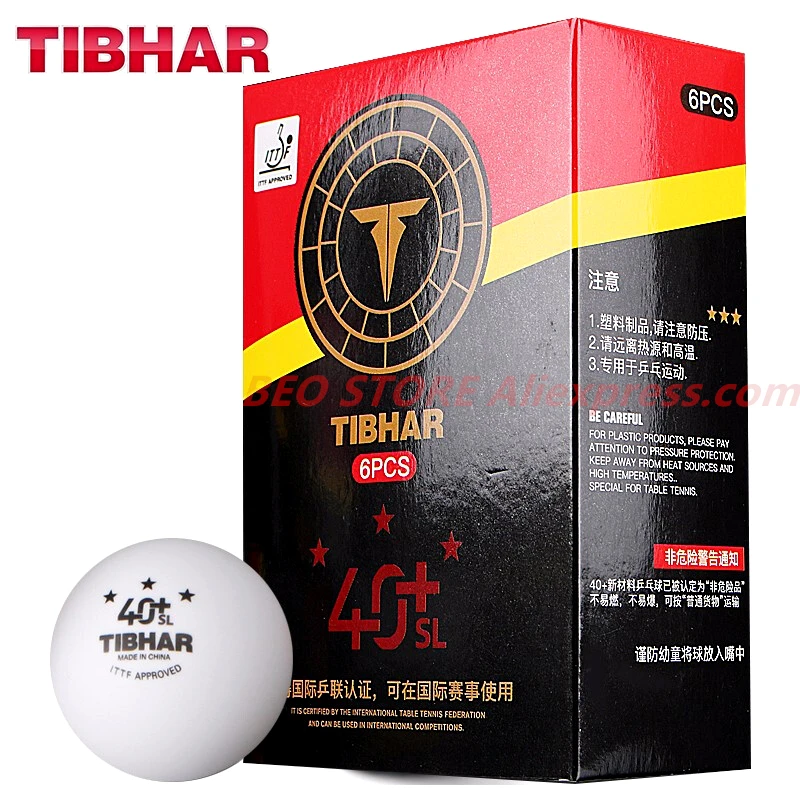 TIBHAR 3-star 40+ Seamless Table Tennis Ball ABS New Plastic Poly ITTF Approved Original TIBHAR Ping Pong Balls