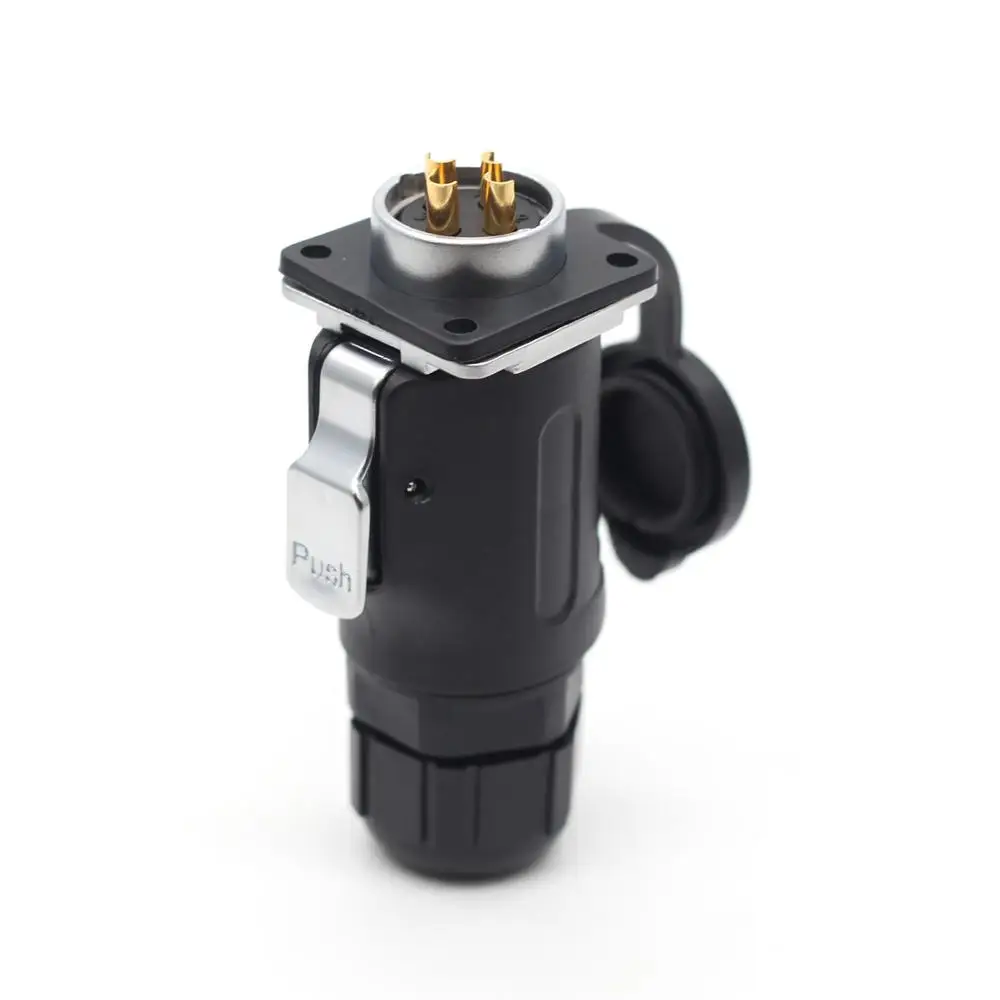 XHP20, Solar Energy DC Waterproof Connector 4 Pin Power Cable Circular Industrial Male Plug Female Socket IP67