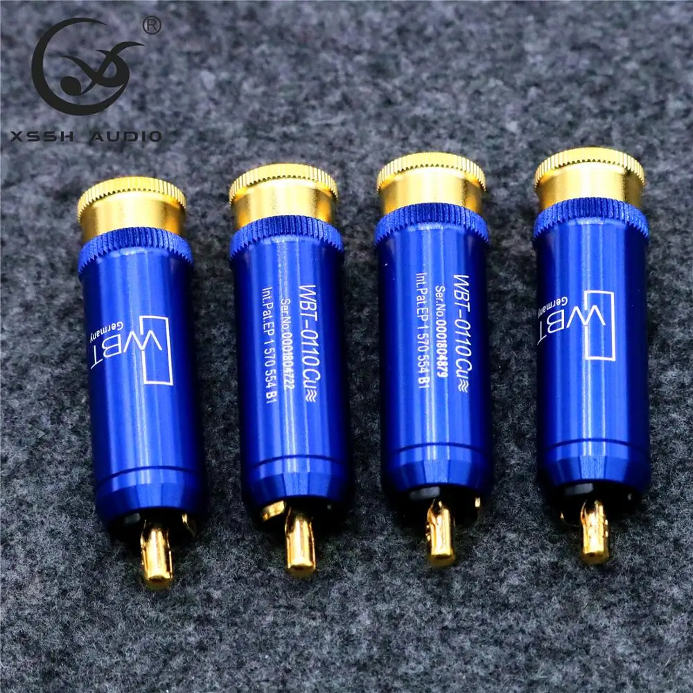 XSSH 오디오 8pcs 무료 배송 0110Cu nextgen 서명 RCA 8 개 구리 하이 엔드 커넥터 남성 플러그 2 세트