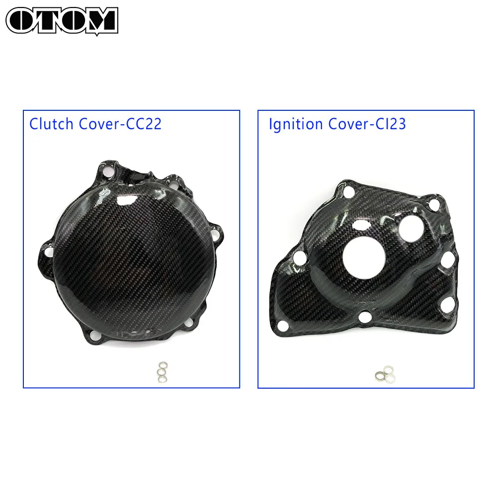 

OTOM 2019 Motocross Engine Clutch Cover Magneto Covers Carbon Fiber Protection Guard For SUZUKI RMZ 250 Off-road Motorcycle Part