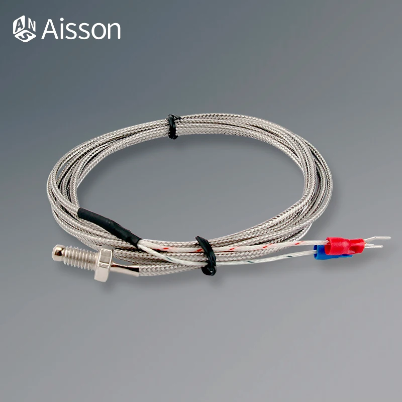 M6 Screw K/E Type Thermocouple Probe Sensor 1M 2M 3M 4M 5M Wire Cable for Industrial Temperature Controller 400℃