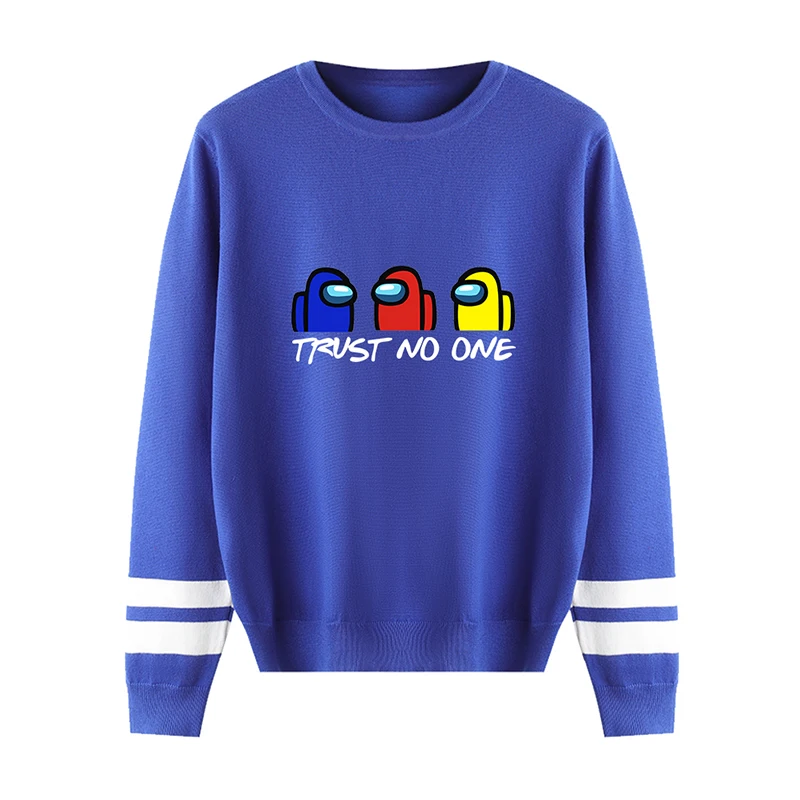 

Fashion Cartoon Printed Trust No One Street Hip Hop O-neck Men Women Pullover Sweater Casual Long Sleeve Sweaters Pullovers Tops