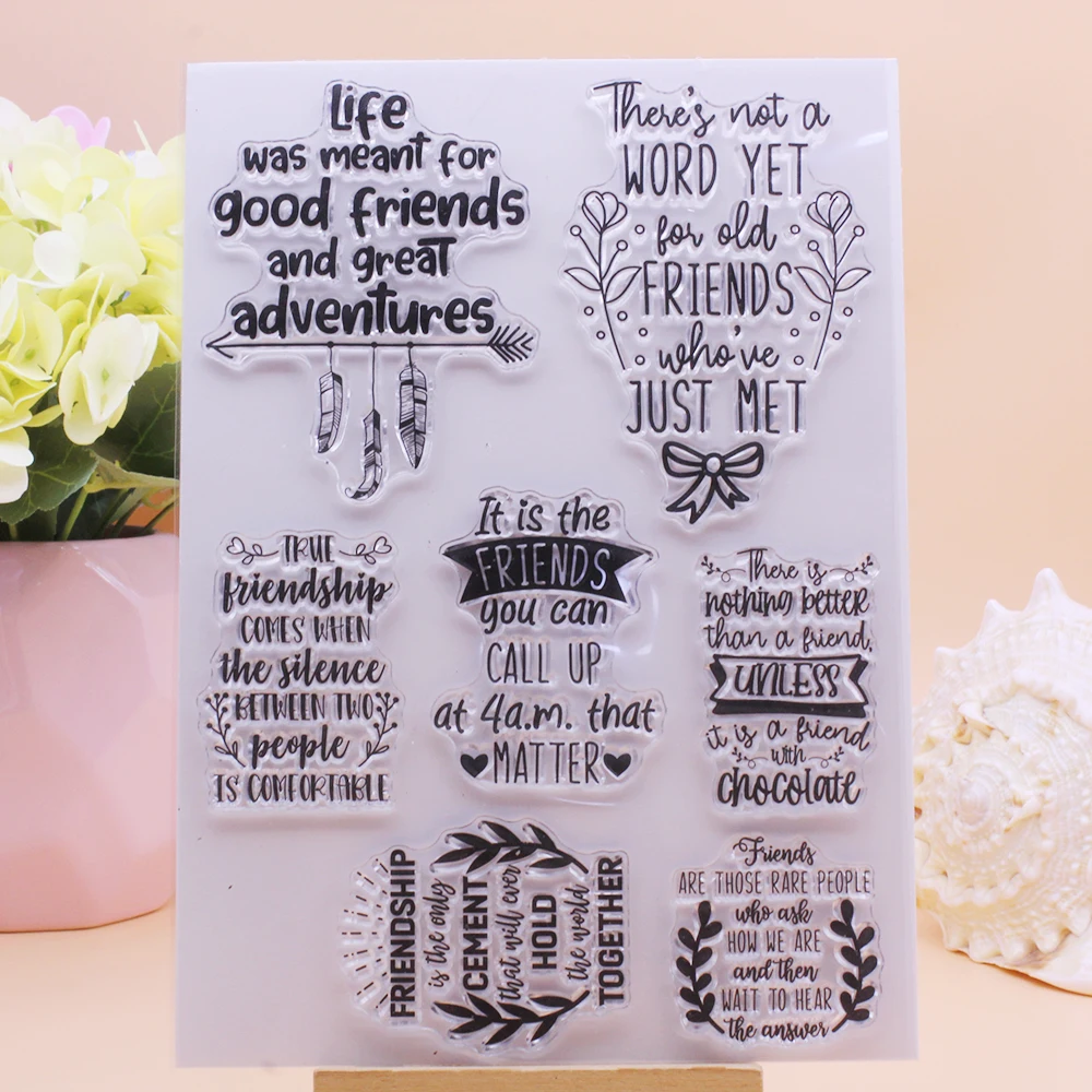 CLEAR STAMPS The Friends You Can Call Up at 4 A.M Scrapbooking Handmade Card Album Paper Craft Rubber Transparent Silicon Stamp