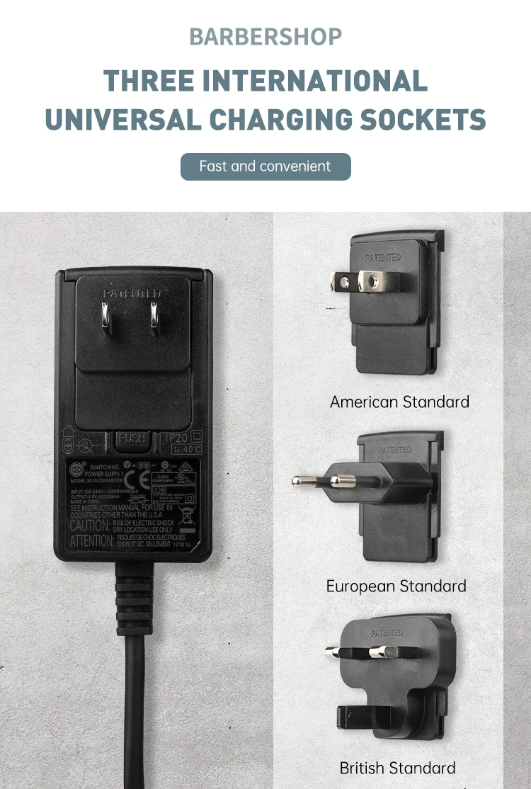 バリカン電源アダプタ電源の充電器ヨーロッパアメリカプラグワールため