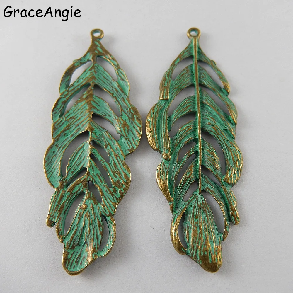 10PCS Jewelry Craft Alloy Charms Retro Accessories Punk Pendant For Boho Necklace Bijoux palm tree leaves Metal Accessories