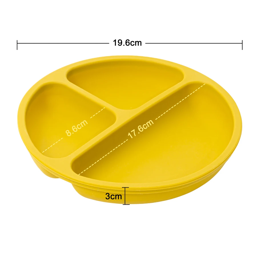 New Solid Color Silicone Baby Dishes Plate Infant Feeding Tray Toddle Training Bowl Children\'s Tableware Newborn Supplies