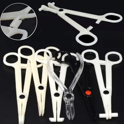 1PC Acrylic Piercing Clamp Ear Lip Navel Nose Round Open Septum Piercing Tools Forceps Plier Clamp Permanent Body Jewelry Tool