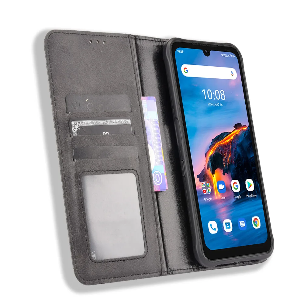 For Umidigi Bison Pro Case Premium Leather Wallet Leather Flip Case For Umidigi Bison Pro BisonPro Case 6.3\