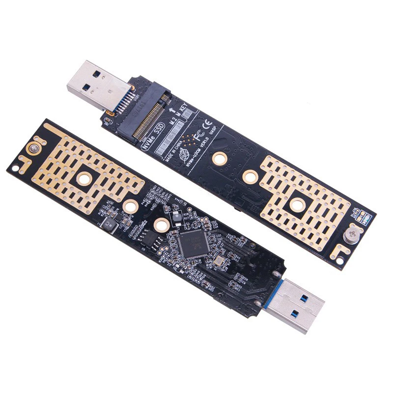 M.2 NVME to USB Adapter M-Key M.2 NGFF NVME to USB 3.1 Card Reader 10Gbps M.2 USB Adapter for Windows XP 7 8 10, MAC OS