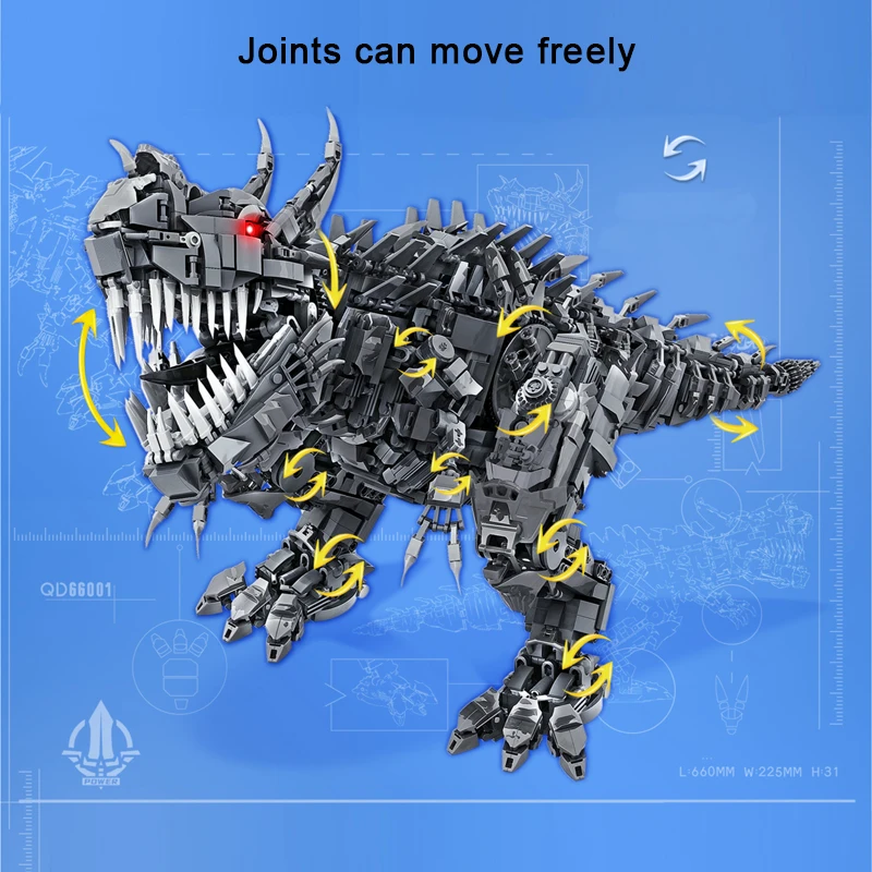 ใหม่การวิเคราะห์ไดโนเสาร์ Tyrannosaurus Rex Building Blocks ประกอบรุ่น Idea Dragon อิฐ DIY ของเล่นของเล่นสำหรับของขวัญเด็ก