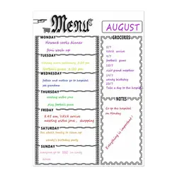 2024 New Magnetic Refrigerator Chalkboard,Weekly Menu, Meal Planner,Grocery Shopping List