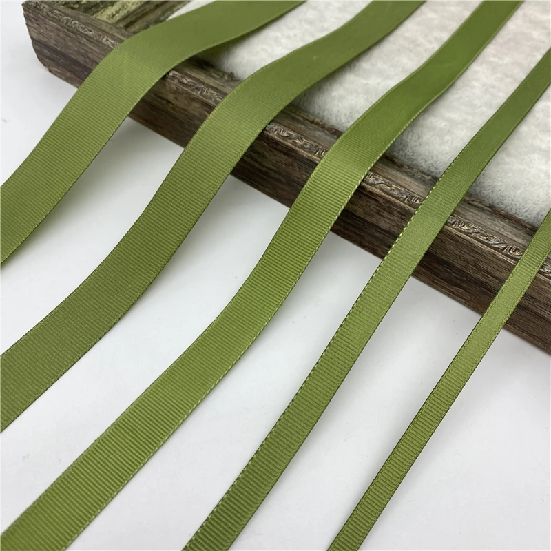 5ayrds 6/10/15/20/25/38/50mm Army Green Grosgrain Ribbon For Wedding Christmas Decoration DIY Bows For Crafts Gift Wrapping