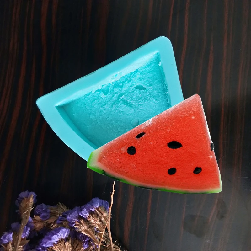 

SG0007 PRZY Mold Silicone Watermelon with Seeds Soap Molds Gypsum Chocolate Candle Mold Fondant Mould Fruit Clay Resin