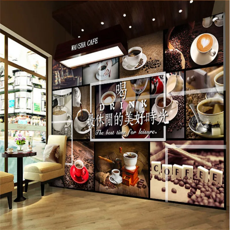 

Coffee Production Photo Wallpapers Leisure Time Coffee Theme Restaurant Background Mural Cafe Industrial Decor Wall Paper 3D