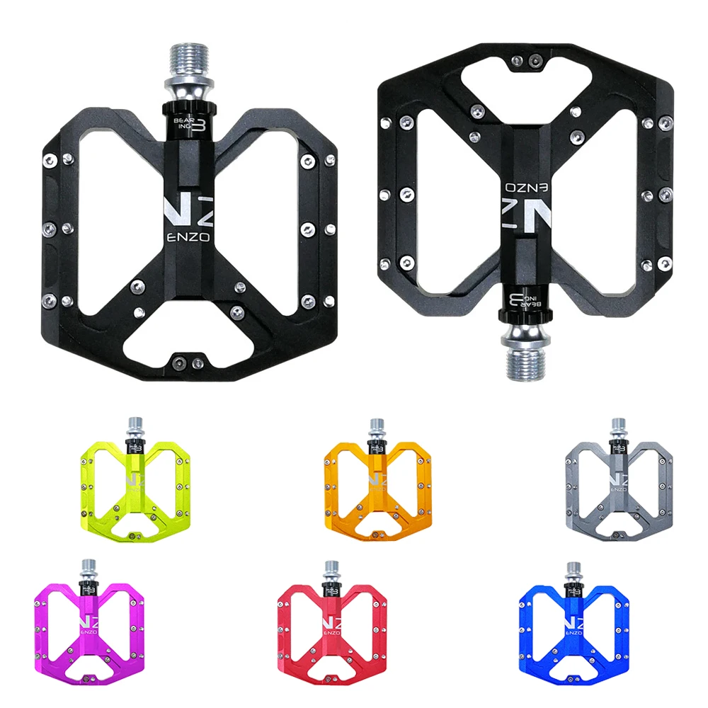 SHANMASHI ENZO Flat Foot Ultralight Mountain Bike Pedals MTB Aluminum Sealed 3 Bearing Anti-Slip Bicycle Pedals Bicycle Parts