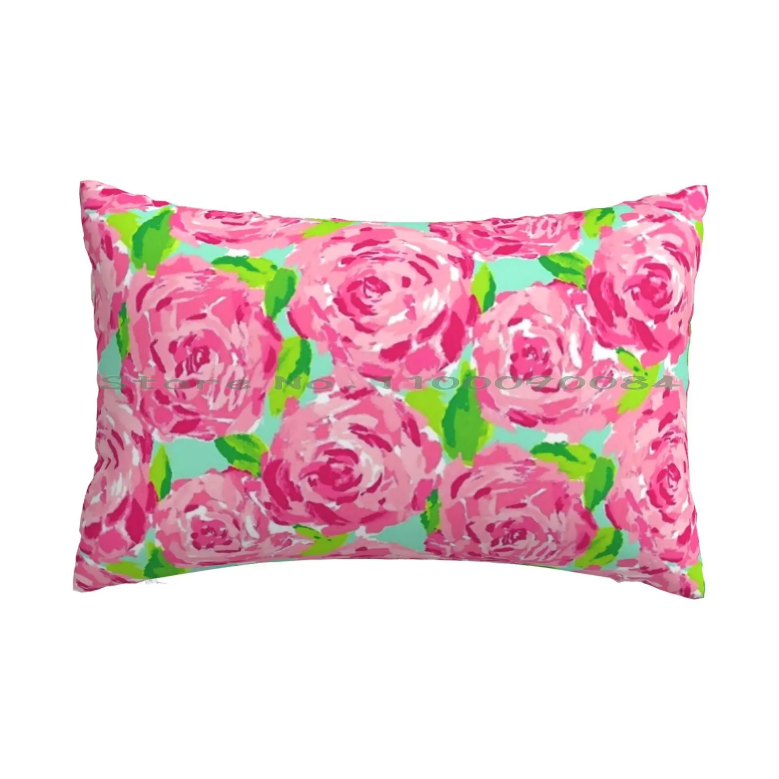 Pink Lilli Roses Pillow Case 20x30 50*75 Sofa Bedroom Designer Designer Designer Vintage Xmas Hallowen Fashion Fashion Home