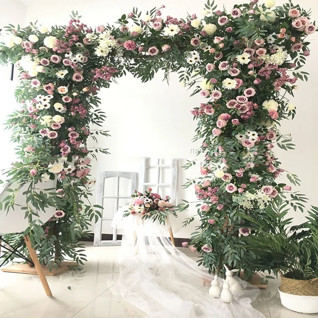 

no flowers)Wedding Stand Decoration Outdoor Flower Arch Metal Backdrops Stand for Wedding Party Stage Decoration yudao1288