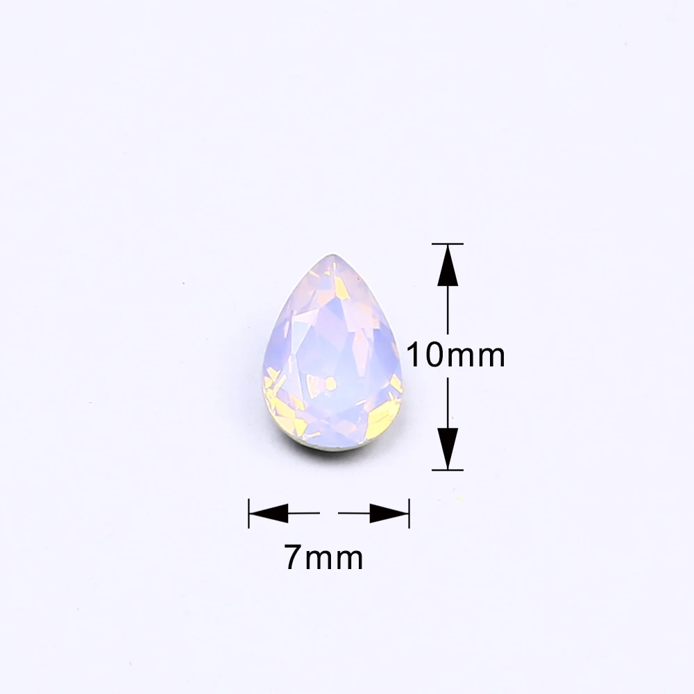 Pink Opal Drop Fancy Strass Rhinestones Crystal Glass Stones For Clothes Nails Art Decorations Pointback Diamond Applique 3003