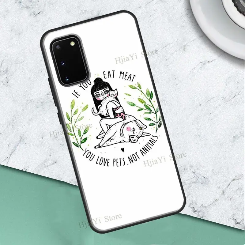 Vegetarian VEGAN FOOD LOVE VEGGIE Case For Samsung Galaxy S21 S22 Ultra Note 20 S8 S9 S10 Plus Note 10 Plus S20 FE Coque