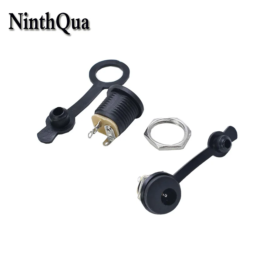 1/3/5pcs DC-022 5.5*2.5mm 5.5x2.1mm DC Power Socket Plug Jack DC Connectors Round Hole Screw Nut Interface Panel Mounting