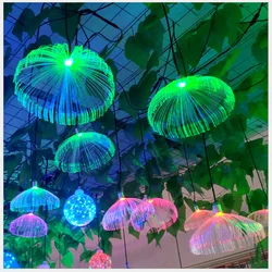 Festoon LED Jellyfish Chandeliers Fiber Optic DIY string Lights Restaurant Wedding Party garden Tree Decorative