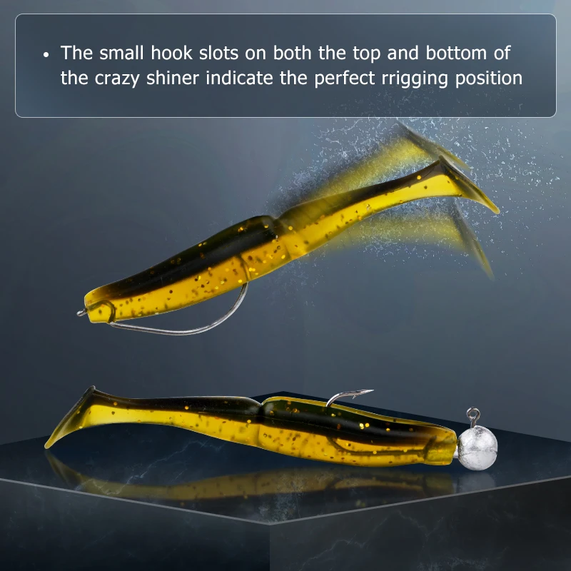 Meredith Crazy Shiner Fishing Lure 70mm 90mm 110mm 130mm Soft Baits Fishing Wobbler Bass Bait Artificial Fishing soft Lure Tacke