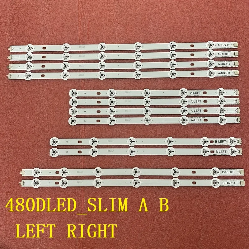 LED Strip For Panasonic 480DLED_SLIM A B LEFT RIGHT TX-48CX350B TX-48CX400E TX-48CX400B TX-48S3653DB TX-48U7653DB